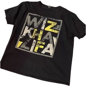 Wiz Khalifa concert‎ tshirt XL-all cotton-navy blue-EUC unisex music rap hip hop